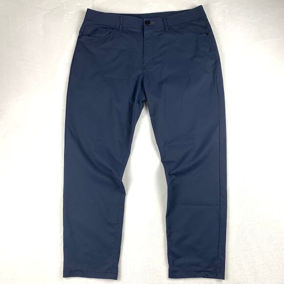 Public Rec Dealmaker 5 Pocket Pants Men 33x28 Navy Blue Stretch Work Golf Office - Picture 1 of 14